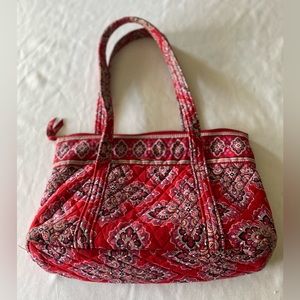 Vera Bradley Frankly Scarlet Large Shoulder Bag Zip Tote Retired NWOT Rare